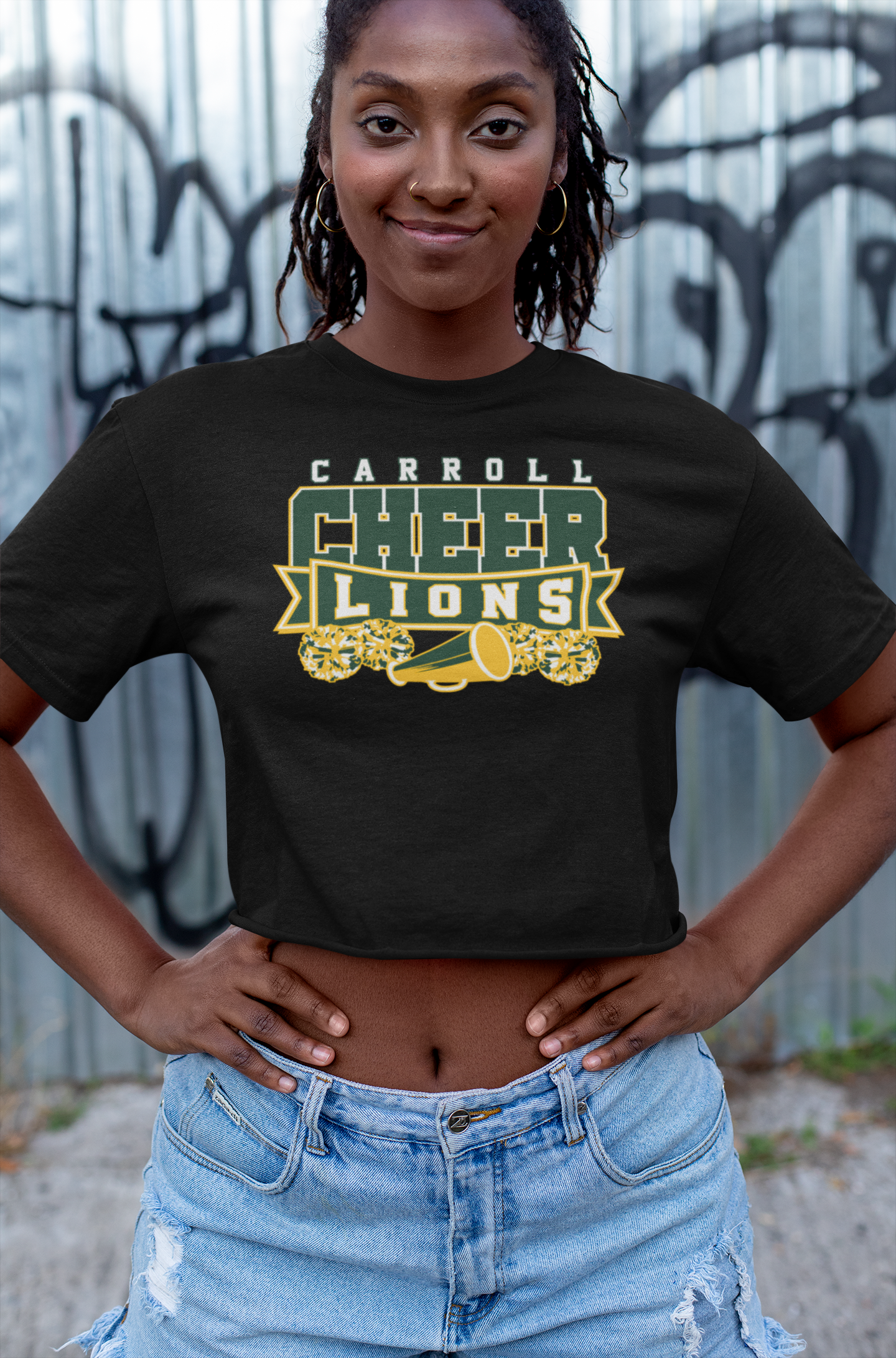 Carroll cheer crop top