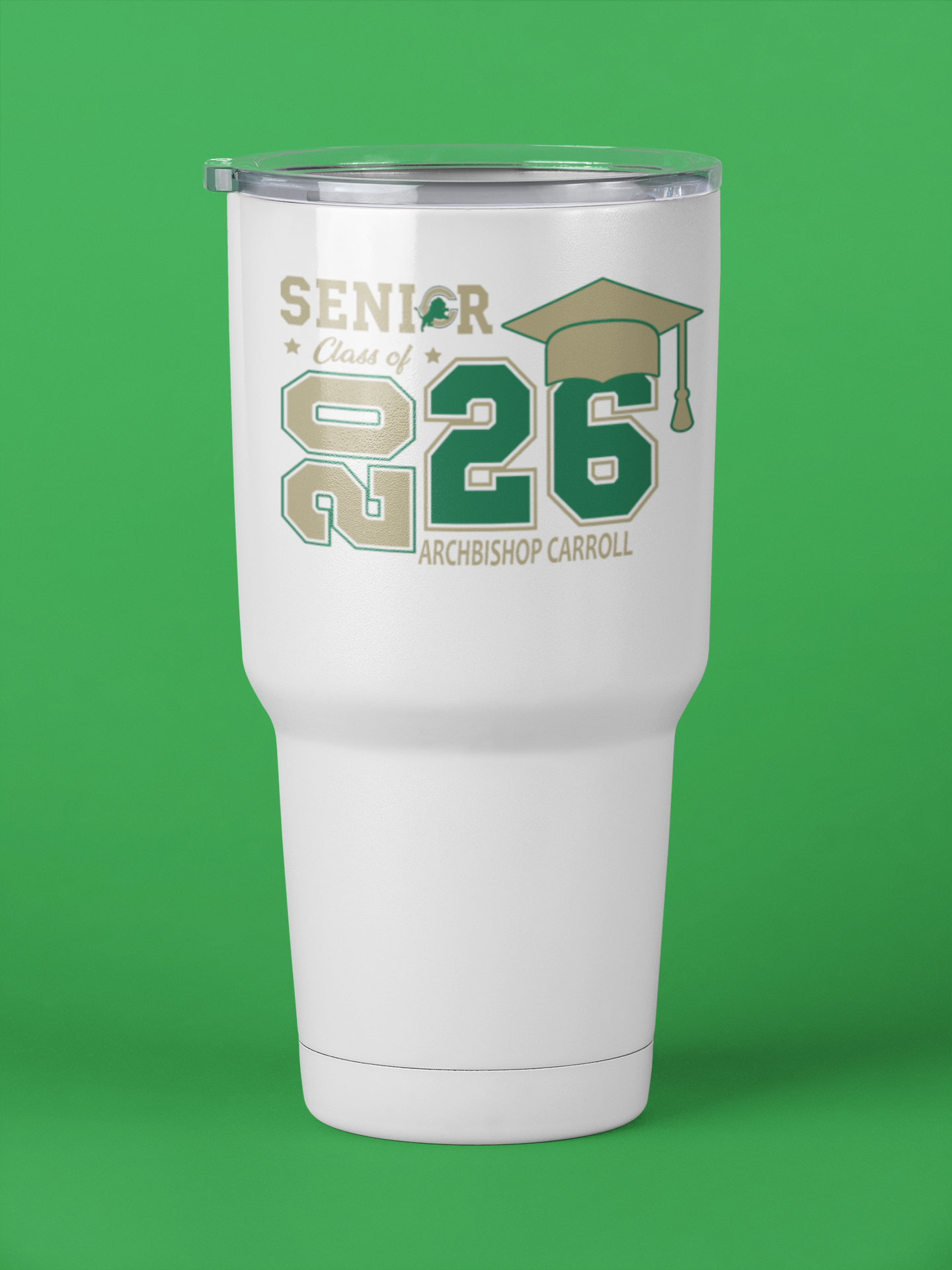 Carroll Class of 2026 Tumbler white & black