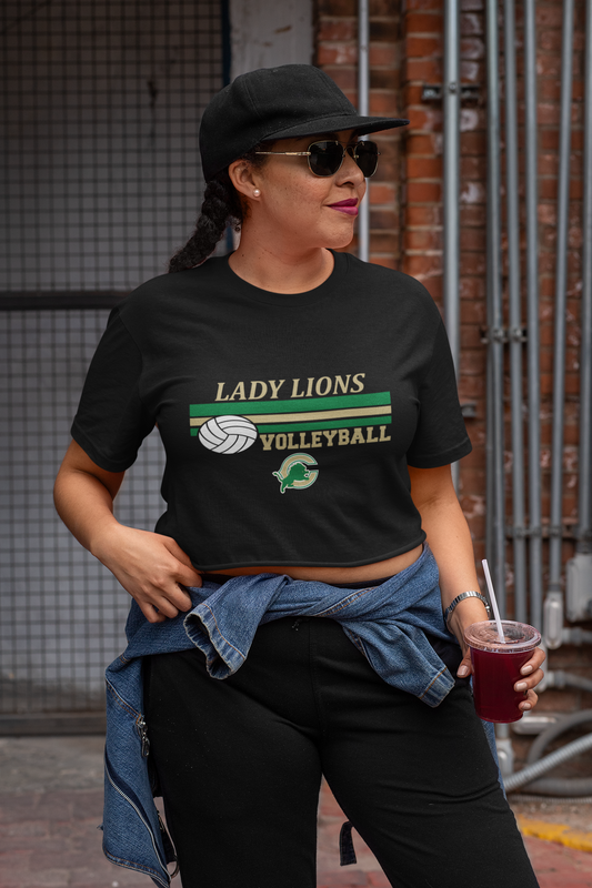 Ladies' Headliner Cropped Tee LADY LIONS VOLLEYBALL