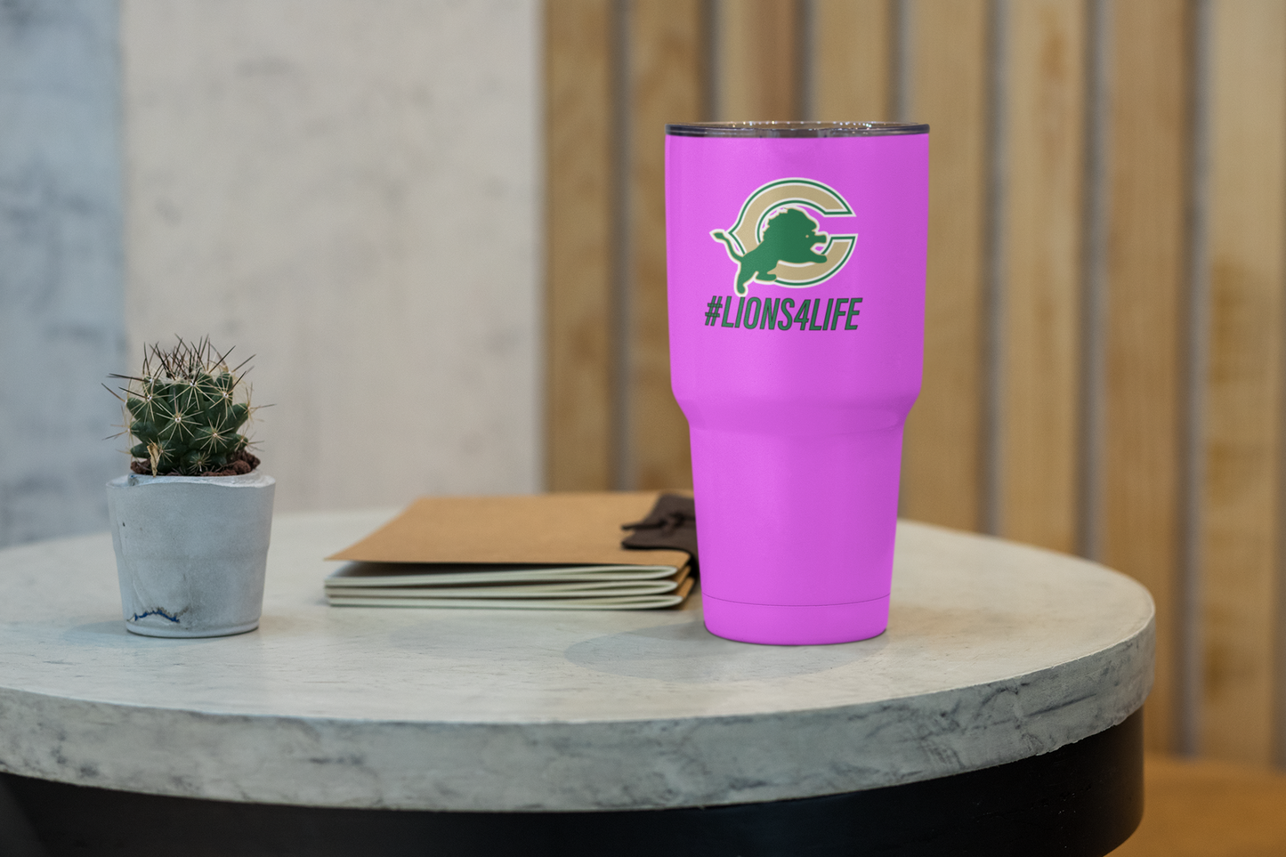 30oz Tumbler #LIONS4LIFE Pink