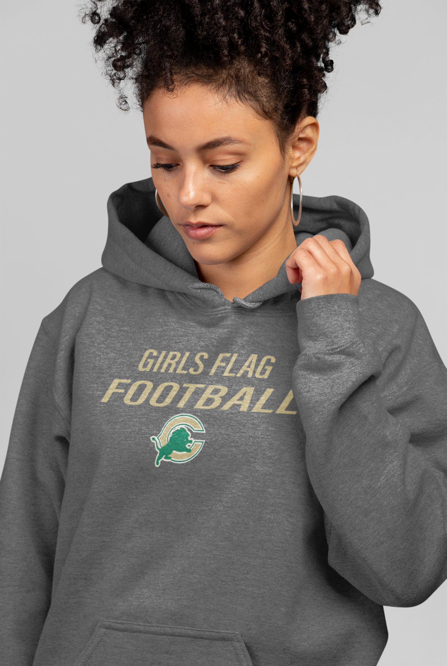 Girls Flag Football Hoodie unisex