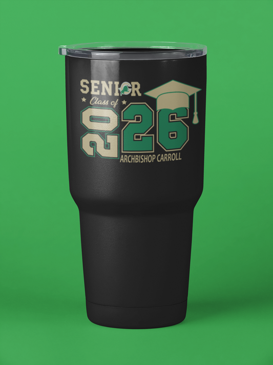 Carroll Class of 2026 Tumbler white & black